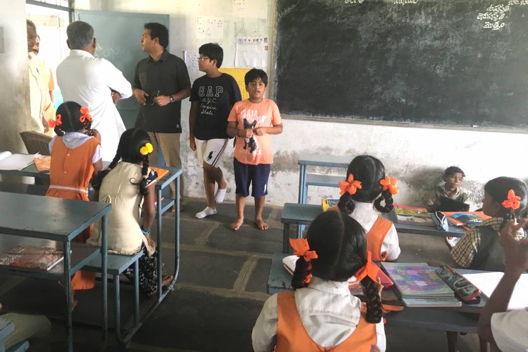 Nigama Foundation classroom visit with students