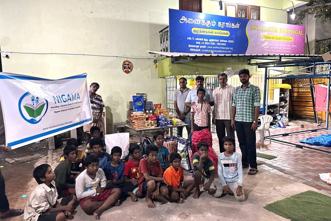 Children at Anaikkym Karangal during the Chennai CSR outreach