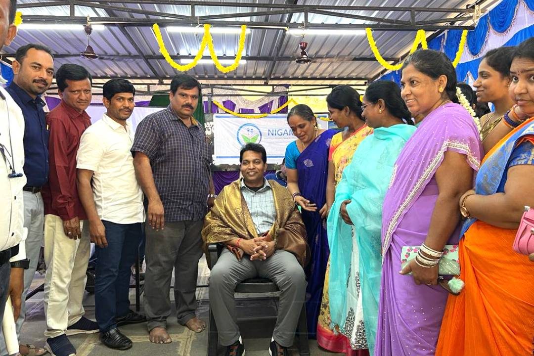 Community program at Uravakonda School, founder's alma mater