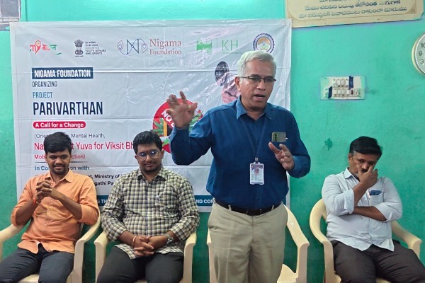 Project Parivarthan 'Nasha Mukt Yuva for Viksit Bharat' session at Govt. BC College Boys Hostel, Anantapur