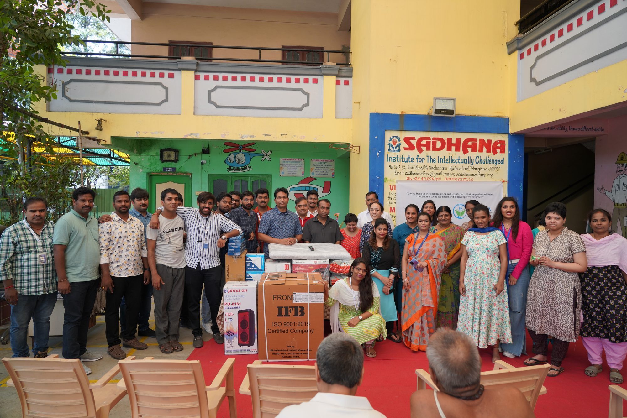 Appliances delivered to Sadhana Institute for the Intellectually Challenged, Hyderabad